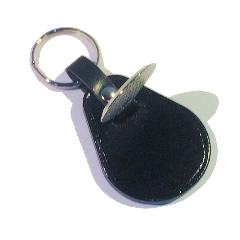 Keyfob Blank Pear 25mm and clear dome